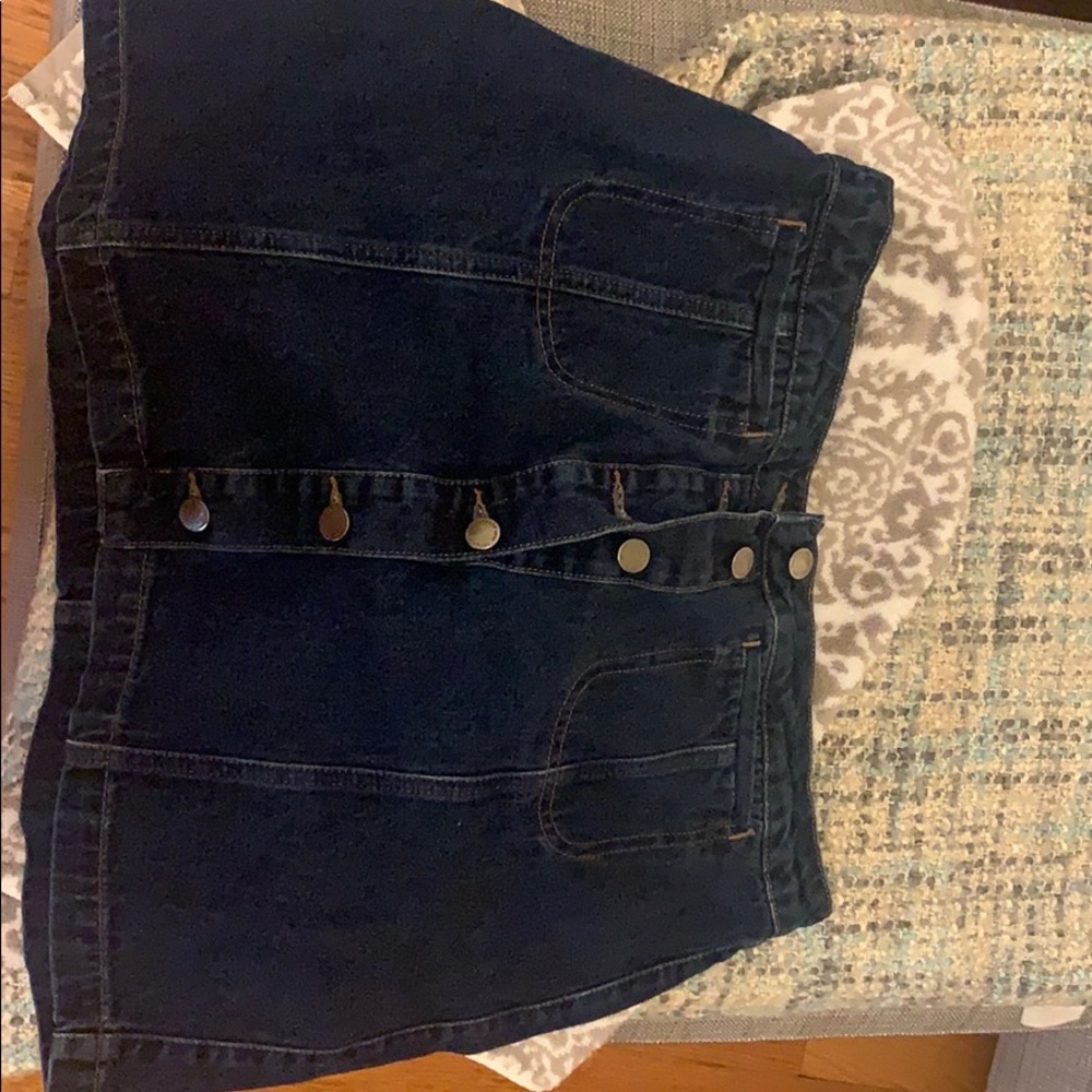 Top denim mini shop skirt